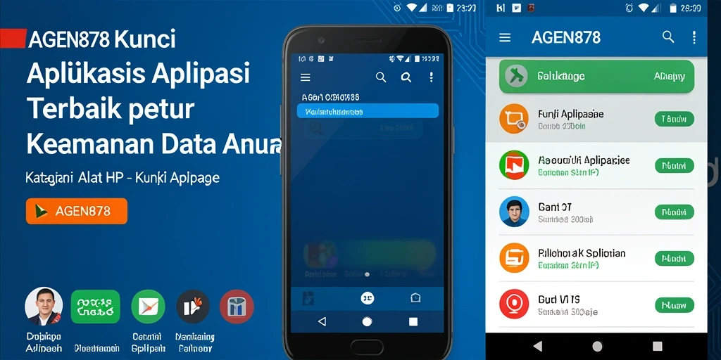 Antarmuka AGEN878 yang sederhana dan fungsionalitas Kunci Aplikasi.