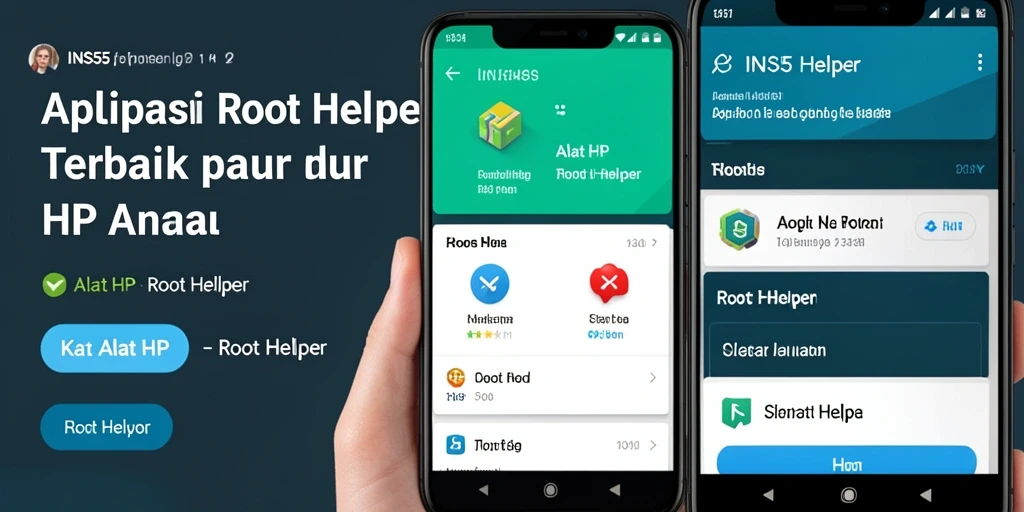 Antarmuka pengguna INS55 yang sederhana dan efektif untuk Root Helper.