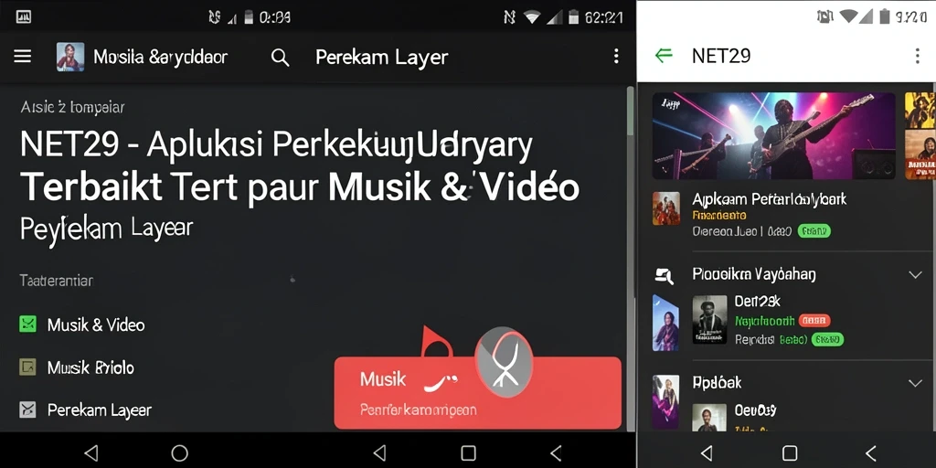 Tampilan antarmuka aplikasi NET29 yang sederhana dan fungsional.